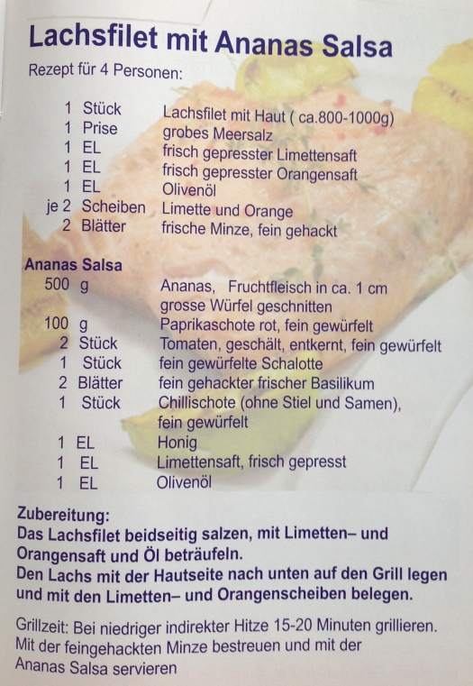 LACHS MIT ANANAS SALSA